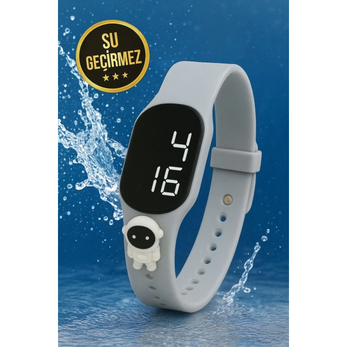 Rodium Çocuk Kol Saati Dokunmatik Led Su Geçirmez Astronot Gri (Akıllı Saat Değildir)