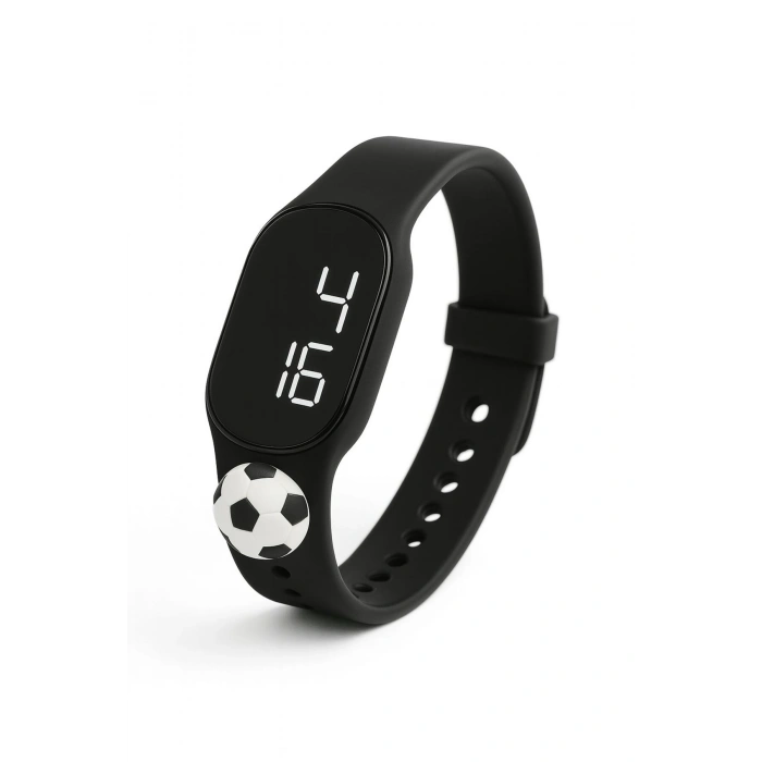 Rodium Çocuk Kol Saati Dokunmatik Led Su Geçirmez Taraftar Beyaz Siyah (Akıllı Saat Değildir)