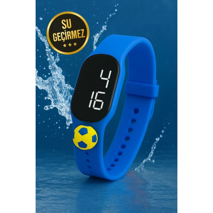 Rodium Çocuk Kol Saati Dokunmatik Led Su Geçirmez Taraftar Sarı Lacivert (Akıllı Saat Değildir)