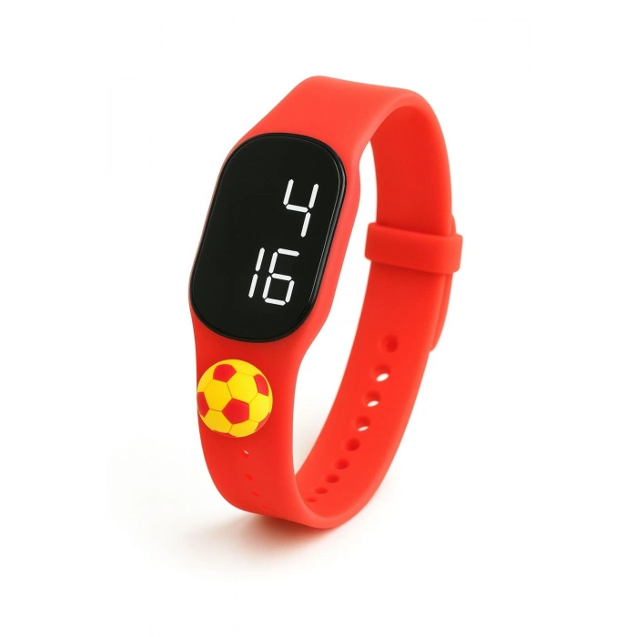 Rodium Çocuk Kol Saati Dokunmatik Led Su Geçirmez Taraftar Sarı Kırmızı (Akıllı Saat Değildir)