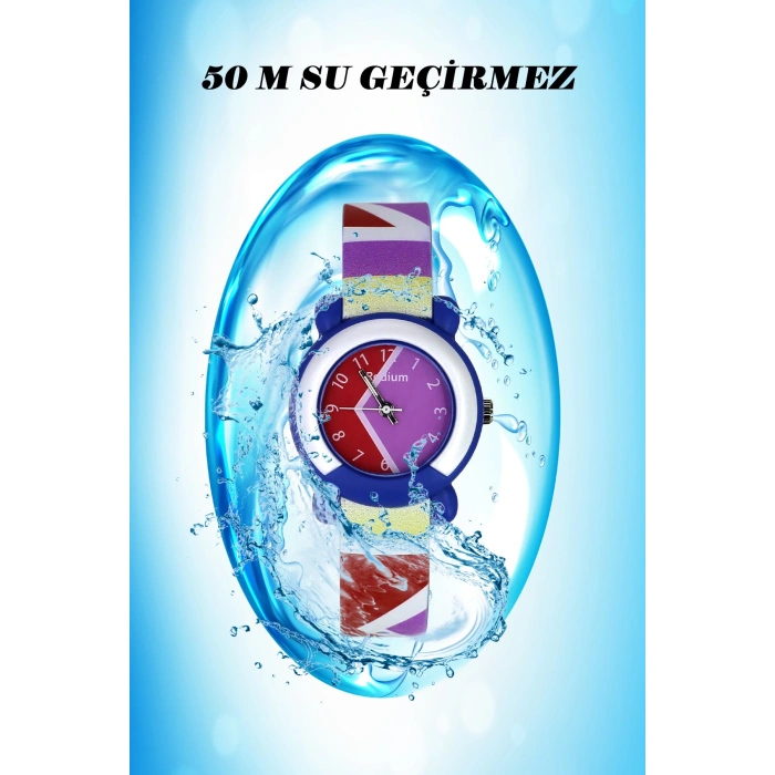 Rodium Çocuk Kol Saati Su Geçirmez Analaog Mor (2216)