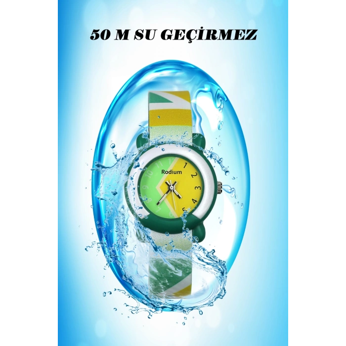 Rodium Çocuk Kol Saati Su Geçirmez Analog Yeşil (2216)