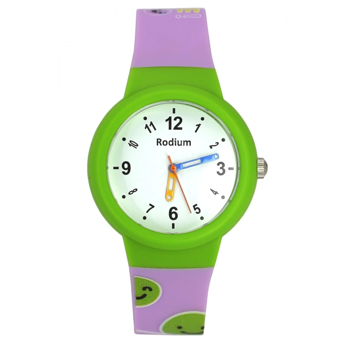 Rodium Çocuk Kol Saati Su Geçirmez Analaog Yeşil-Lila (2220)