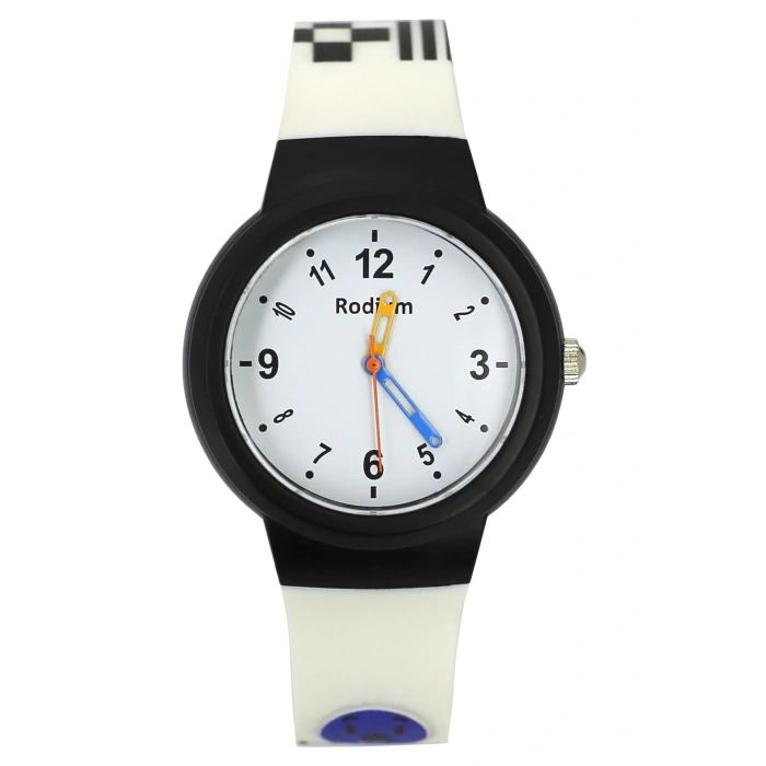 Rodium Çocuk Kol Saati Su Geçirmez Analaog Siyah-Beyaz (2220)
