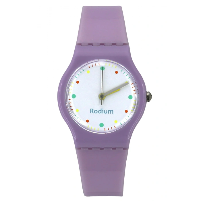 Rodium Çocuk Kol Saati Su Geçirmez Analaog Lila-1 (2219) (Lila)