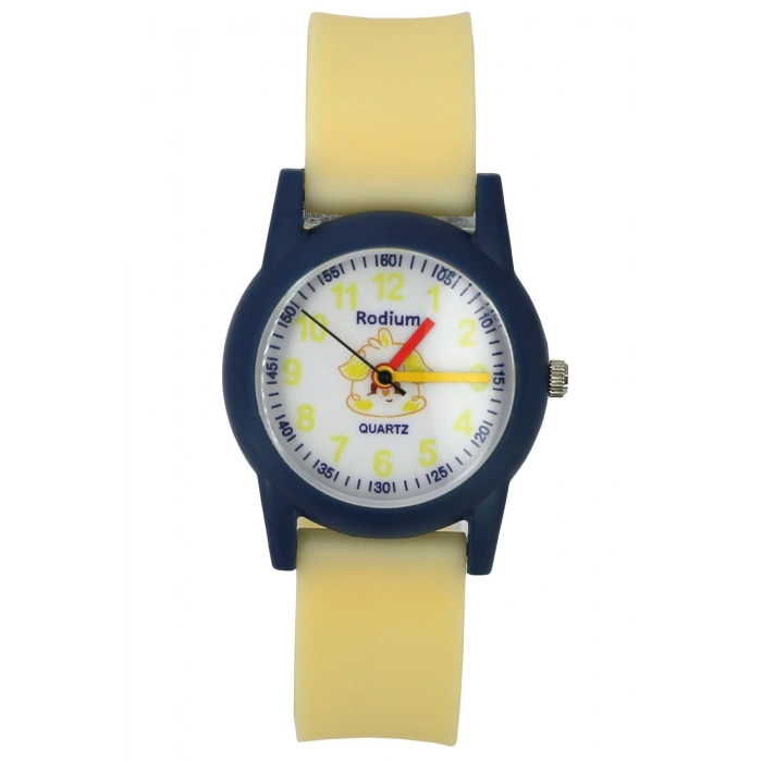 Rodium Çocuk Kol Saati Su Geçirmez Analaog Sarı-Lacivert (2209)
