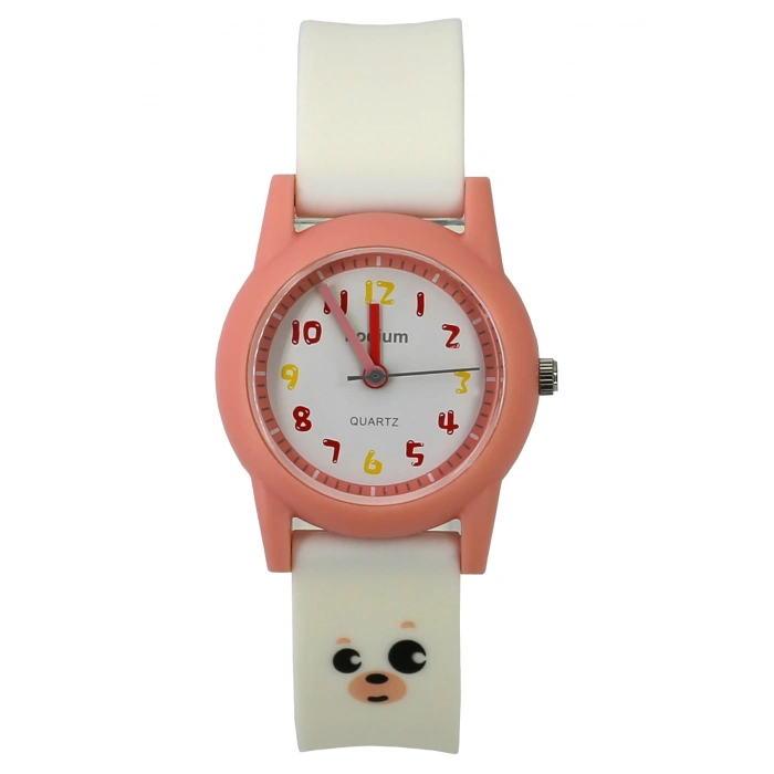 Rodium Çocuk Kol Saati Su Geçirmez Analaog Krem-Pudra (2210)