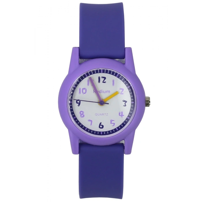 Rodium Çocuk Kol Saati Su Geçirmez Analaog Mor-Lila (2209)