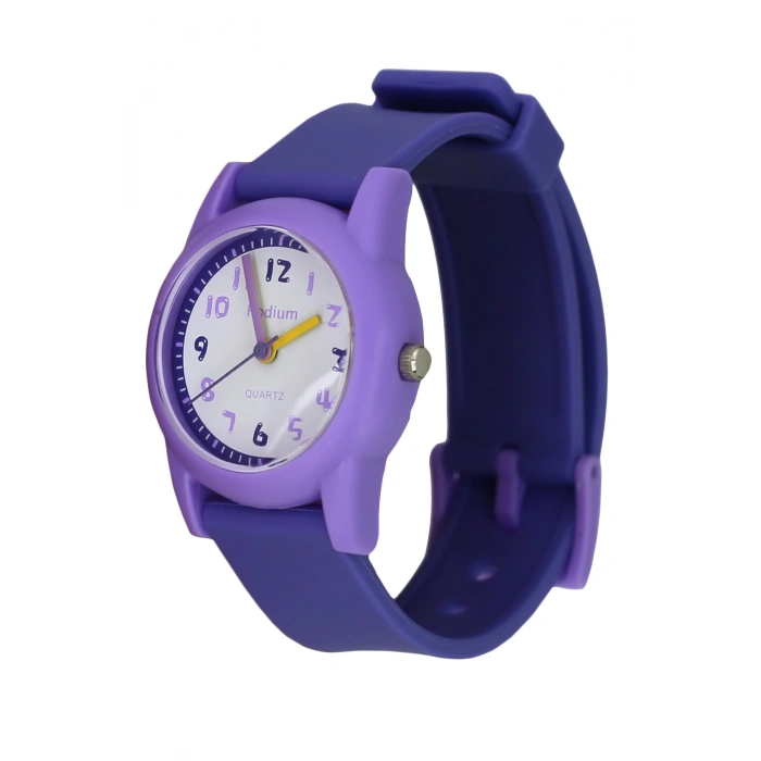 Rodium Çocuk Kol Saati Su Geçirmez Analaog Mor-Lila (2209)
