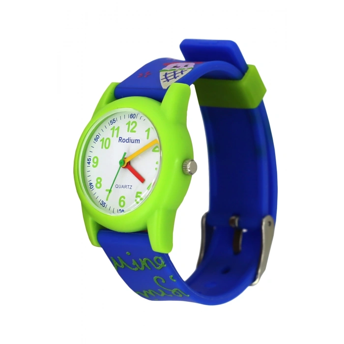 Rodium Çocuk Kol Saati Su Geçirmez Analaog Lacivert-Yeşil (2212)