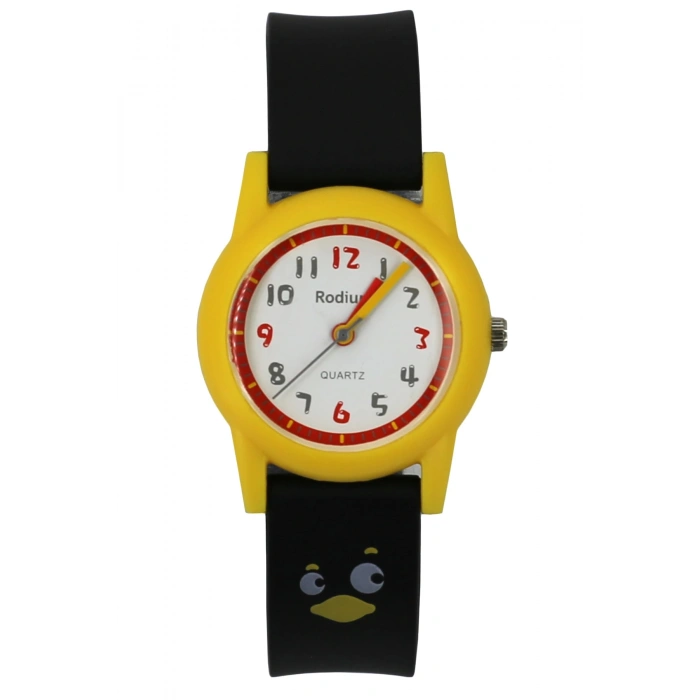 Rodium Çocuk Kol Saati Su Geçirmez Analaog Siyah-Sarı (2210)