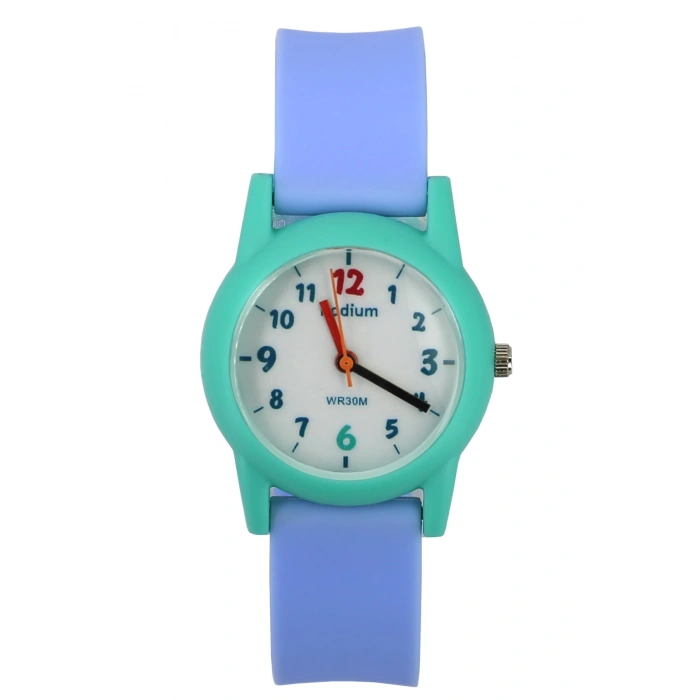Rodium Çocuk Kol Saati Su Geçirmez Analaog Mavi-Yeşil (2213)