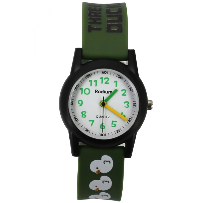 Rodium Çocuk Kol Saati Su Geçirmez Analaog Siyah-Yeşil (2208) (Yeşil Siyah)