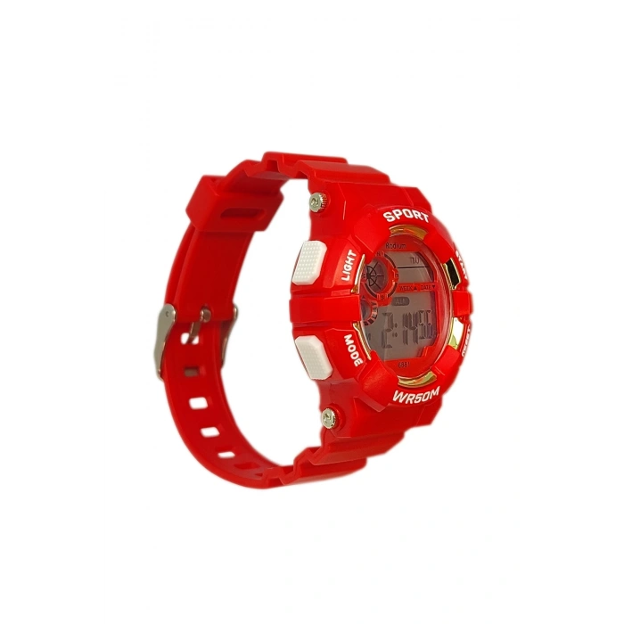 Rodium Çocuk Kol Saati Su Geçirmez 15203 Kırmızı