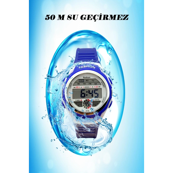 Rodium Çocuk Kol Saati Su Geçirmez 15213 Lacivert