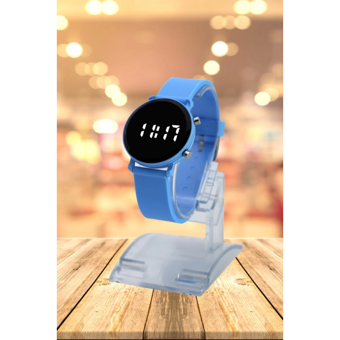 Rodium Çocuk Kol Saati Silikon Kordonlu Led Çocuk Saati Açık Mavi (8 Yaş Ve Üzeri) (010)