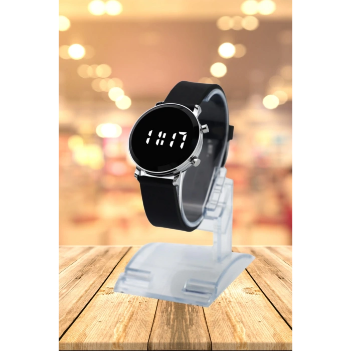 Rodium Çocuk Kol Saati Silikon Kordonlu Led Çocuk Saati Gümüş (8 Yaş Ve Üzeri) (010)