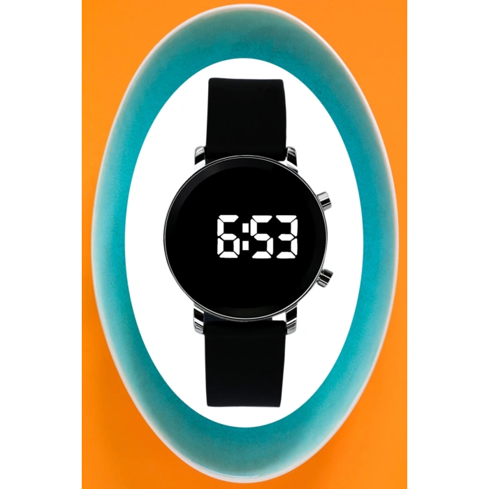 Rodium Çocuk Kol Saati Silikon Kordonlu Led Çocuk Saati Gümüş (8 Yaş Ve Üzeri) (010)