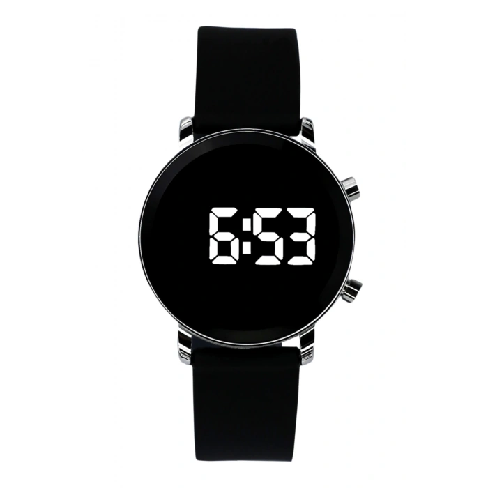 Rodium Çocuk Kol Saati Silikon Kordonlu Led Çocuk Saati Gümüş (8 Yaş Ve Üzeri) (010)