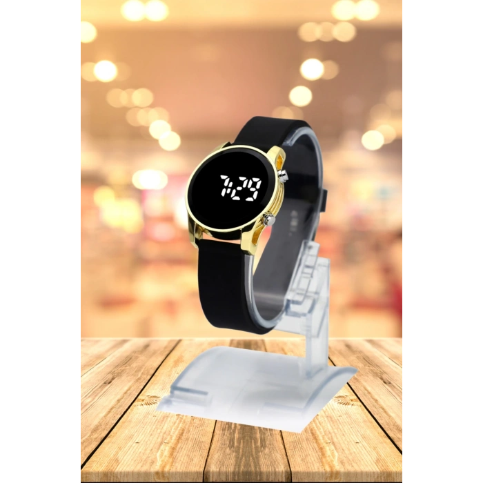 Rodium Çocuk Kol Saati Renkli Dijital Led Silikon Kordonlu Kol SaatiGold (004)