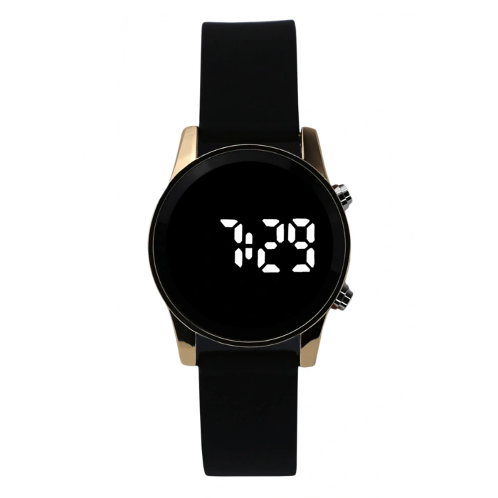 Rodium Çocuk Kol Saati Renkli Dijital Led Silikon Kordonlu Kol Saati Rose Gold