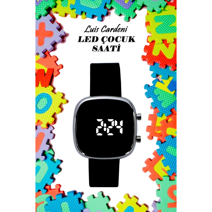 Rodium Çocuk Kol Saati Led Kol Saati Silikon Kordonlu Gümüş (10 Yaş Ve Üzeri)