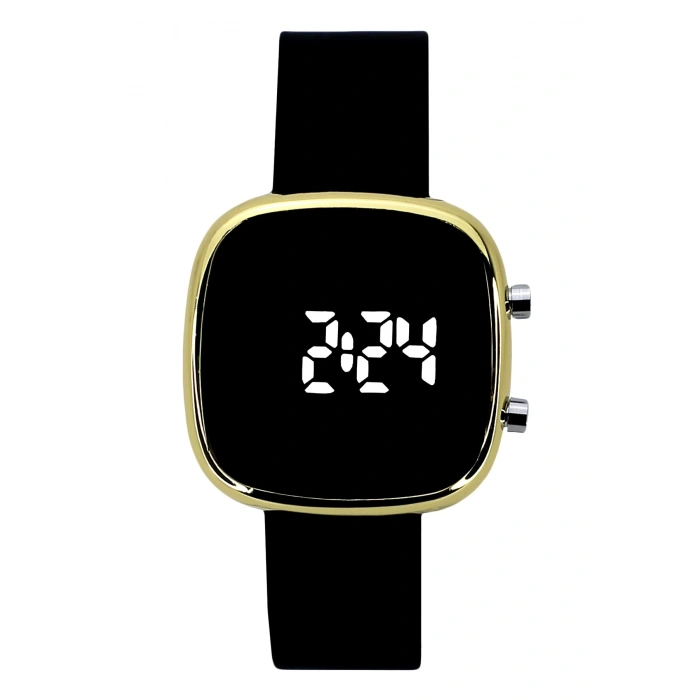 Rodium Çocuk Kol Saati Led Kol Saati Silikon Kordonlu Gold (10 Yaş Ve Üzeri)