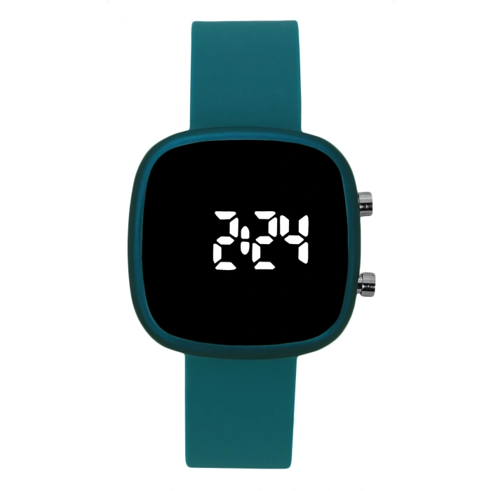 Rodium Çocuk Kol Saati Led Kol Saati Silikon Kordonlu Petrol Yeşili (10 Yaş Ve Üzeri)