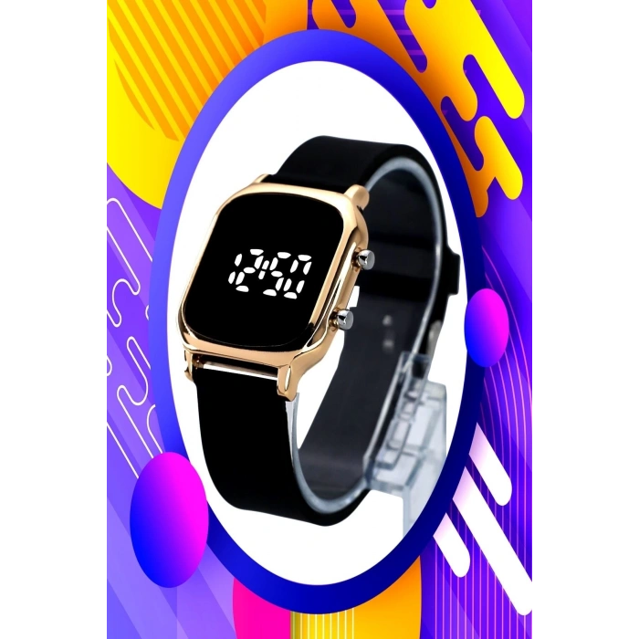 Rodium Çocuk Kol Saati Silikon Kordonlu Led Kol Saati Rose Gold (9 Yaş Ve Üzeri) (1859)