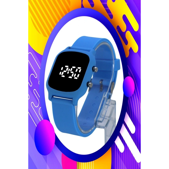 Rodium Çocuk Kol Saati Silikon Kordonlu Led Kol Saati Açık Mavi (9 Yaş Ve Üzeri) (1859)