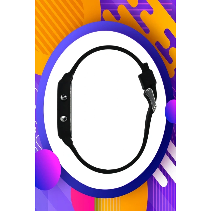 Rodium Çocuk Kol Saati Silikon Kordonlu Led Kol Saati Siyah (9 Yaş Ve Üzeri) (1859)