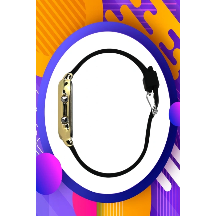 Rodium Çocuk Kol Saati Silikon Kordonlu Led Kol Saati Gold (9 Yaş Ve Üzeri) (1859)