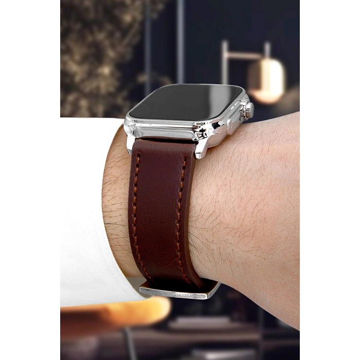 Rodium Led Saat Kayış Kordon Kasa Gümüş (Unisex)