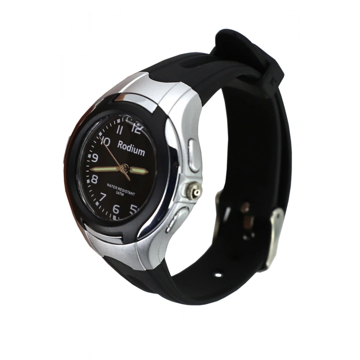 Rodium Çocuk Kol Saati Su Geçirmez Rodium Analog (8545) (SİYAH-GÜMÜŞ)