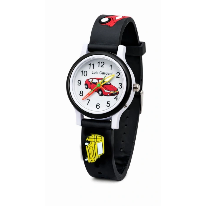 Rodium Çocuk Kol Saati Araba Desenli 12002 Siyah