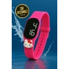 Rodium Çocuk Kol Saati Dokunmatik Led Su Geçirmez Fuşya Kedi Çok Renkli (Akıllı Saat Değildir)