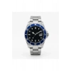Rodium Erkek Kol Saati Metal Takvimli Paslanmaz Kararmaz Mavi Kasa-Siyah Kadran