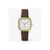 Rodium Kadın Deri Kol Saati Kahverengi