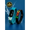 Rodium Dokunmatik Led Çocuk Kol Saati & Bileklik İkili Set Kelebek Mint (AKILLI SAAT DEĞİLDİR)