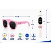 ÇOCUK KOL SAATİ LED SAAT VE GÖZLÜK SETİ BEYAZ FİYONK EMOJİLİ