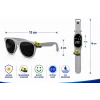 ÇOCUK KOL SAATİ LED SAAT VE GÖZLÜK SETİ GRİ KEPÇE EMOJİLİ