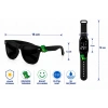 ÇOCUK KOL SAATİ LED SAAT VE GÖZLÜK SETİ SİYAH DİNOZOR EMOJİLİ