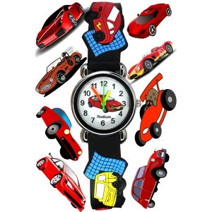 Rodium Çocuk Kol Saati Araba Desenli 12002 Siyah
