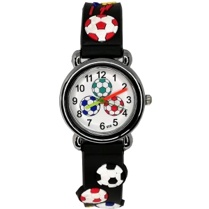 Rodium Çocuk Kol Saati Futbol Top Desenli 12022 Siyah