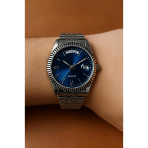 Rodium Erkek Çelik Kol Saati Gümüş