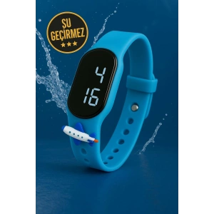 Rodium Çocuk Kol Saati Dokunmatik Led Su Geçirmez Uçak Mavi (Akıllı Saat Değildir)