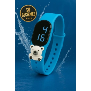 Rodium Çocuk Kol Saati Dokunmatik Led Su Geçirmez Ayıcık Mavi (Akıllı Saat Değildir)