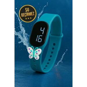 Rodium Çocuk Kol Saati Dokunmatik Led Su Geçirmez Kelebek Yeşil (Akıllı Saat Değildir)