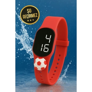 Rodium Çocuk Kol Saati Dokunmatik Led Su Geçirmez Taraftar Beyaz Kırmızı (Akıllı Saat Değildir)
