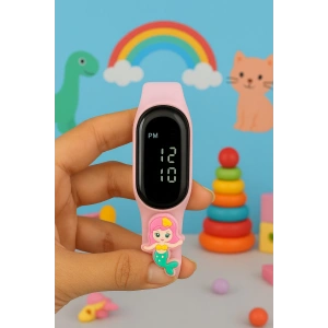 Rodium Çocuk Kol Saati Dokunmatik Led Su Geçirmez Tavşan Pudra Pembesi  (Akıllı Saat Değildir)